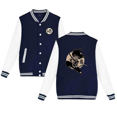 College Jacke DragonBall Manga (Blau und Weiß)