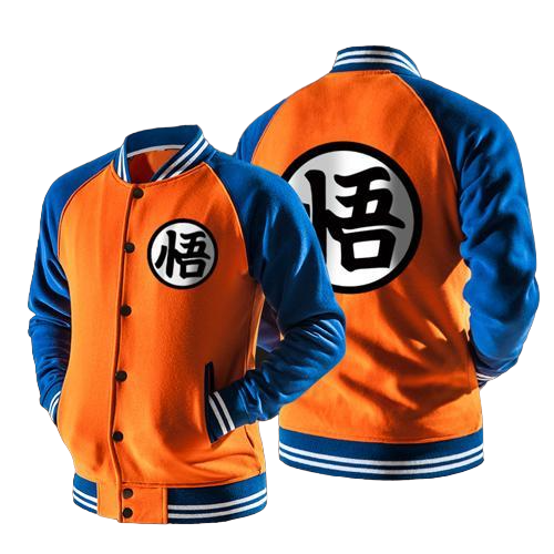 DragonBall Z College-Jacke Son Goku (orange und blau)