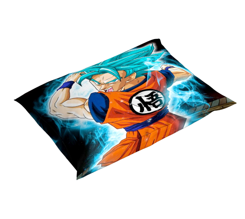 DragonBall Bettbezug Goku Blau Angriff