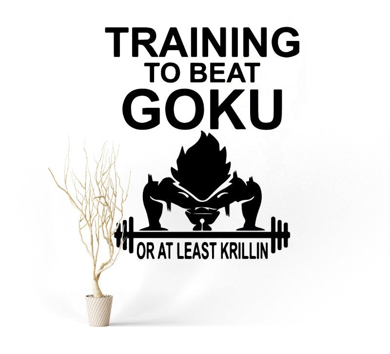 DragonBall Wandtattoo - Training to beat Goku