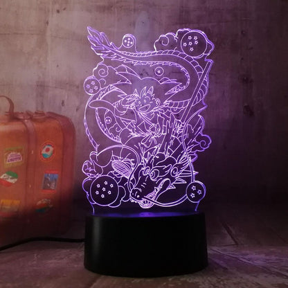 Lampe 3D DragonBall - Goku Kind & Shenlong