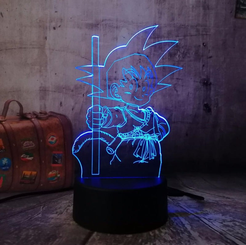 Lampe 3D DragonBall - Goku Mönchsstab