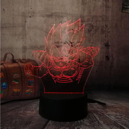 Lampe 3D DragonBall - Vegeta Angriff