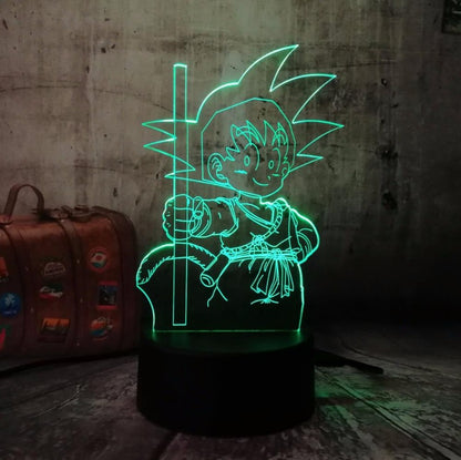 Lampe 3D DragonBall - Goku Mönchsstab