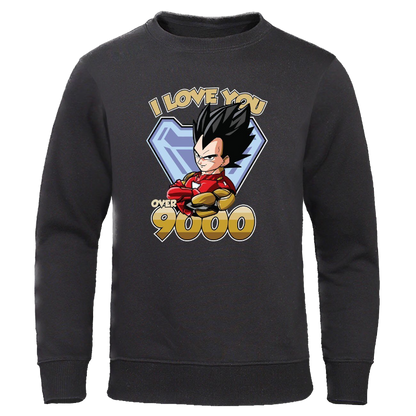  Dragon Ball Z Sweatshirt Vegeta "Over 9000"