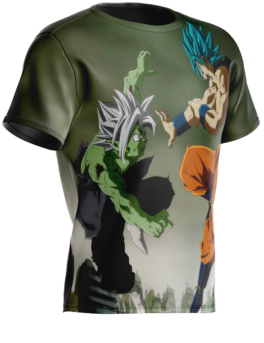 T Shirt DragonBall - Super Goku VS Zamasu Kampf 