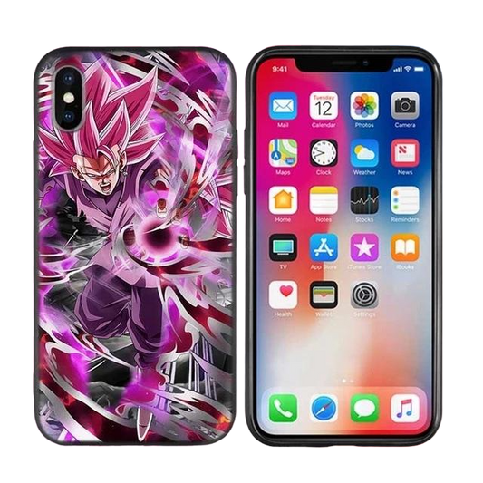 DragonBall iPhone Hulle Schwarz Goku Rosa